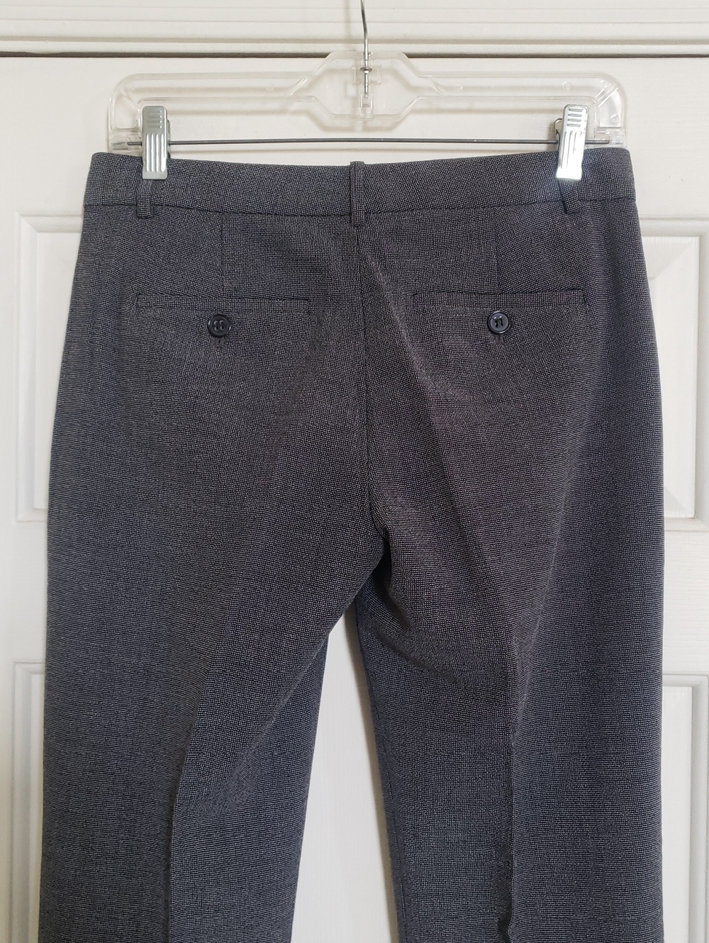 THEORY Emery Black White Tweed Straight‑Leg Trouser Pant | Virgin Wool Blend | 2 - Picture 7 of 14
